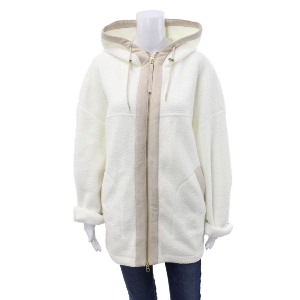 Varley Womens Parka White Zip Recycled Polyester Long Sleeve Size XL